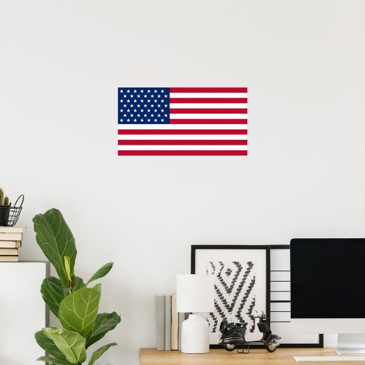 Poster van Amerikaanse vlag (Thuiskantoor)