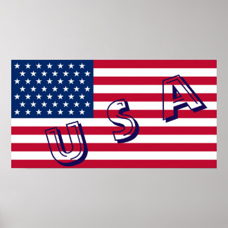 Poster van Amerikaanse vlag