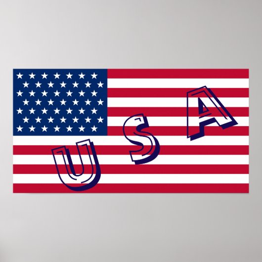 Poster van Amerikaanse vlag (Voorkant)