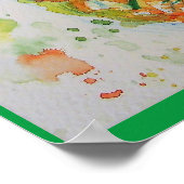 Poster van ananasappelfruit voor tropische kunst (Hoek)