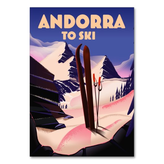 Poster van Andorra: canvasafdruk Kaart (Voorkant)
