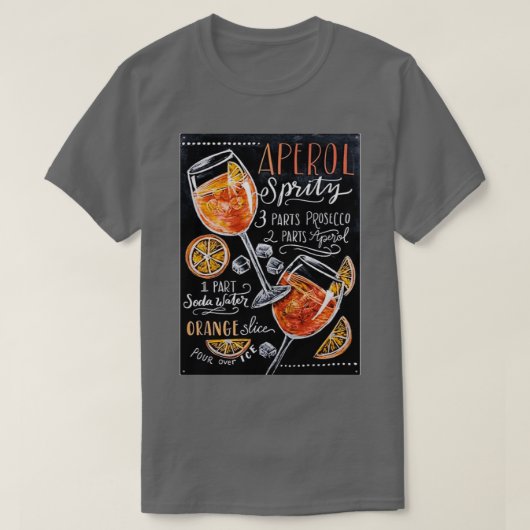 Poster van Aperol Spritz-alkboard T-shirt (Design voorkant)