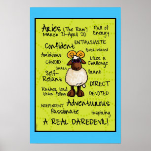 Poster van Aries-tekstwolk