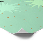 Poster van atoomJade en Mint Starbursts (Hoek)