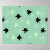 Poster van atoomJade en Mint Starbursts (Voorkant)