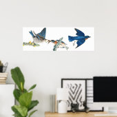Poster van audubon Bluebird Animal Wildlife (Thuiskantoor)