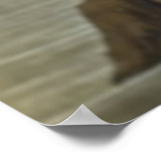 Poster van Audubon's Red Flamingo (Hoek)