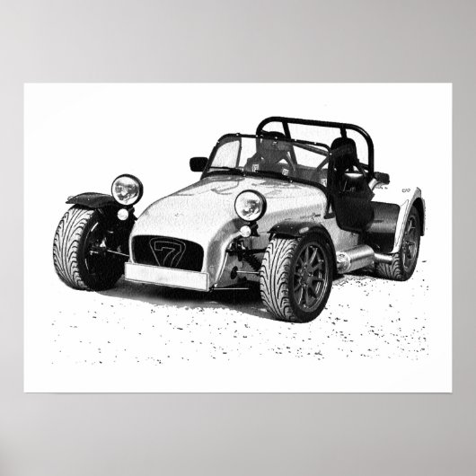 Poster van auto Caterham (Voorkant)