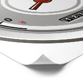 Poster van autosnelheidsmeter (Hoek)