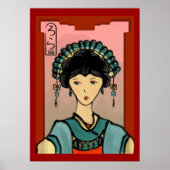 Poster van Aziatische prinses (Voorkant)