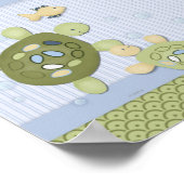 Poster van Baby shower van de schildpad (Hoek)
