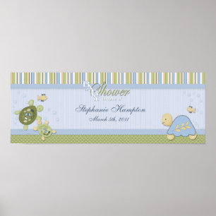 Poster van Baby shower van de schildpad
