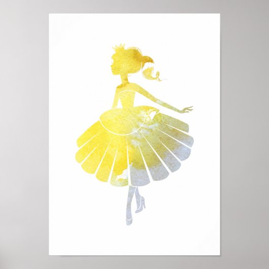 Poster van Ballerina goudprinses (Voorkant)