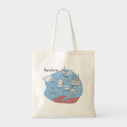 Poster van Barcelona - oorspronkelijk Tote Bag (Voorkant)