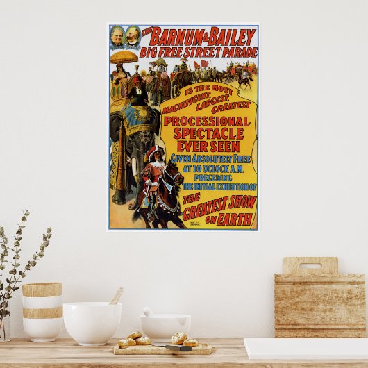 Poster van Barnum en Bailey Circus (Keuken)