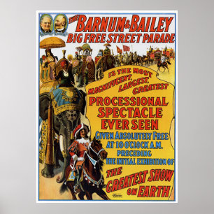 Poster van Barnum en Bailey Circus