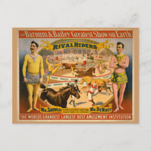 Poster van Barnum en Bailey Circus Briefkaart