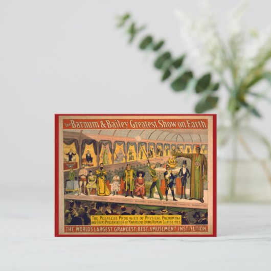 Poster van Barnum en Bailey Circus Briefkaart (Staand voorkant)