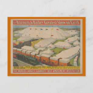 Poster van Barnum en Bailey Circus Briefkaart