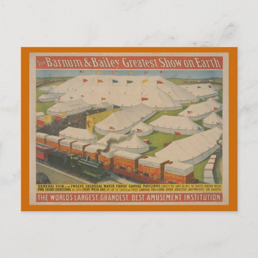 Poster van Barnum en Bailey Circus Briefkaart (Voorkant)