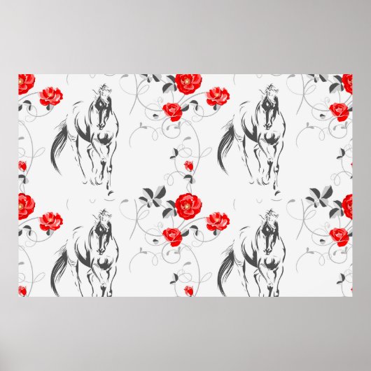 Poster van barokpaarden (Voorkant)