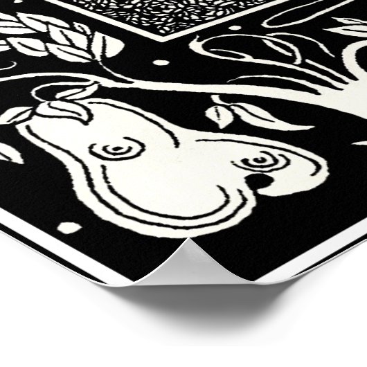 Poster van Beardsley: La Beale Isoud (Hoek)