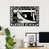 Poster van Beardsley: La Beale Isoud (Thuiskantoor)