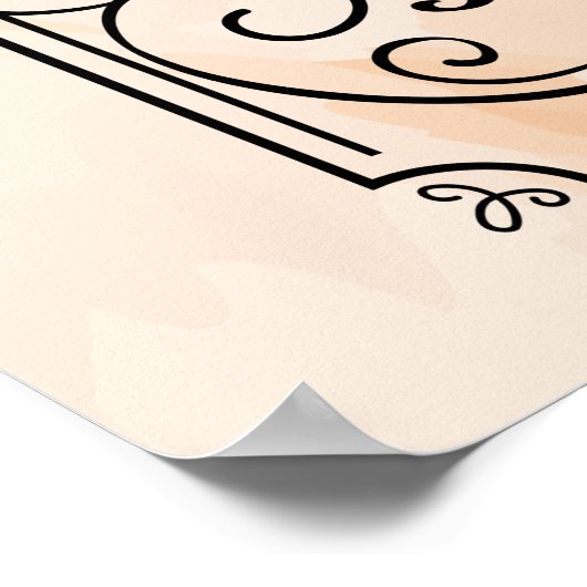 Poster van beige en Black Farmer (Hoek)