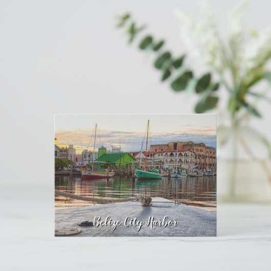 Poster van Belize City Harbor Briefkaart (Staand voorkant)