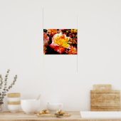 Poster van beschilderd Roos (Keuken)