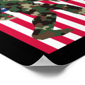 Poster van Bigfoot Sasquatch Camo (Hoek)