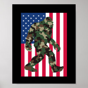 Poster van Bigfoot Sasquatch Camo