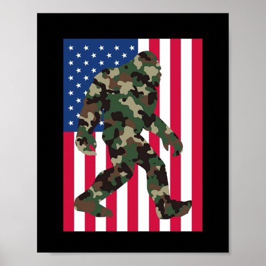 Poster van Bigfoot Sasquatch Camo (Voorkant)