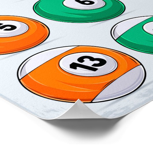 Poster van Billiard Ball (Hoek)