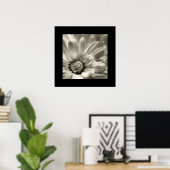 Poster van Black and White Daisy (Thuiskantoor)