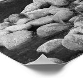 Poster van Black and White Forest Creek (Hoek)