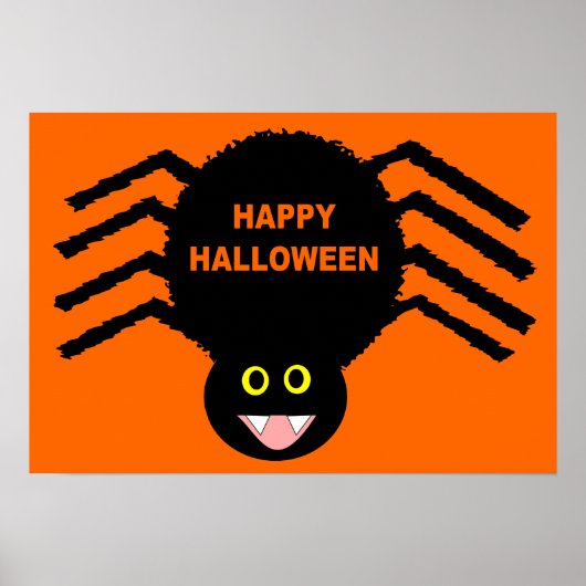 Poster van Black Spider Halloween (Voorkant)