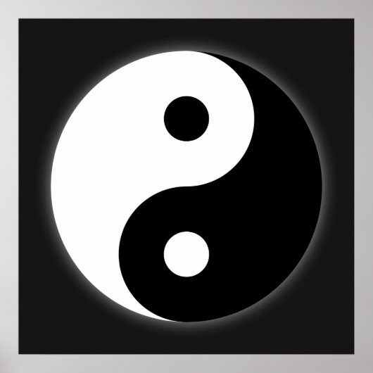 Poster van Black & White Yin Yang (Voorkant)