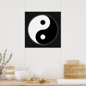 Poster van Black & White Yin Yang (Keuken)