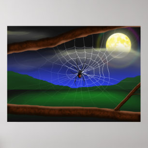 Poster van Black Widow Spider Halloween
