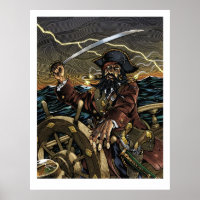 Poster van Blackbeard Pirate