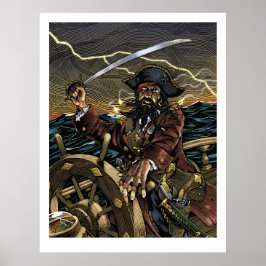 Poster van Blackbeard Pirate