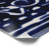 Poster van blauwe konijnen China Dedham Tegel Art (Hoek)