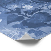 Poster van blauwe zonnebloem (Hoek)