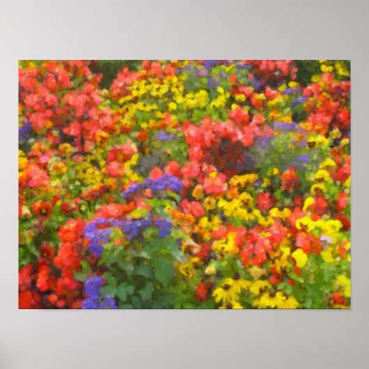 Poster van bloemenveld (Voorkant)