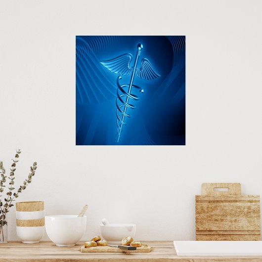 Poster van Blue Caduceus (Keuken)