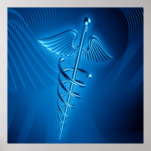 Poster van Blue Caduceus