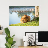 Poster van Boerboel-hond met Inspirerend prijsopga (Thuiskantoor)