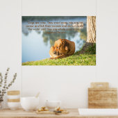 Poster van Boerboel-hond met Inspirerend prijsopga (Keuken)
