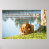 Poster van Boerboel-hond met Inspirerend prijsopga (Voorkant)